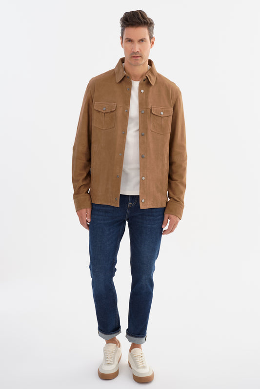 GAVI SUEDE SHIRT JACKET