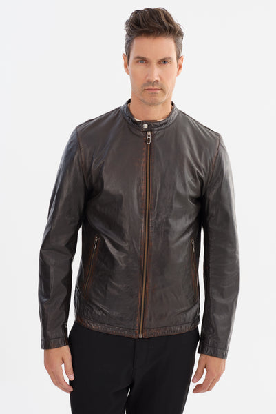 GERGIO-V VINTAGE WASH MOTO JACKET – REGENCY Leathers