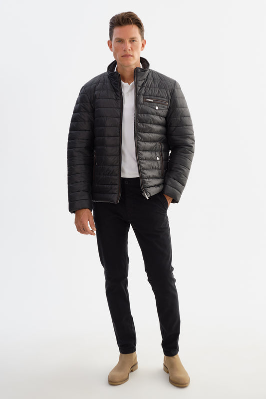 IOWA Puffer Jacket With Leather Trims