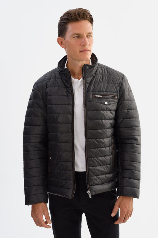 IOWA Puffer Jacket With Leather Trims