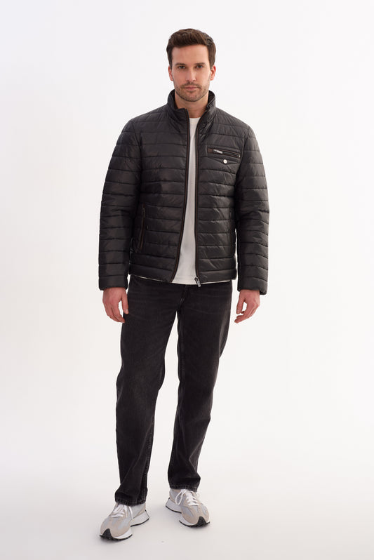 IOWA Puffer Jacket With Leather Trims