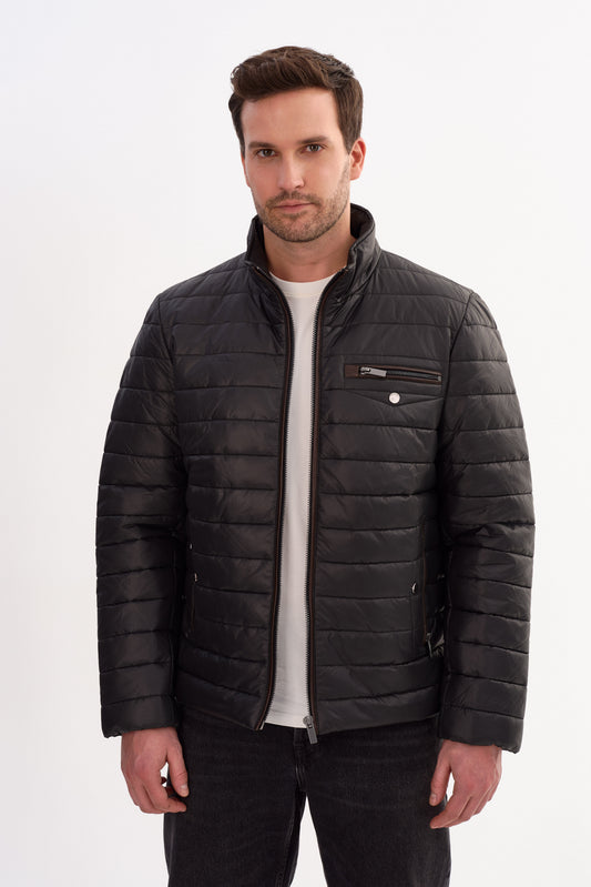 IOWA Puffer Jacket With Leather Trims