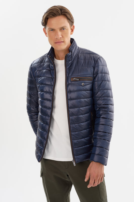 IOWA Puffer Jacket With Leather Trims