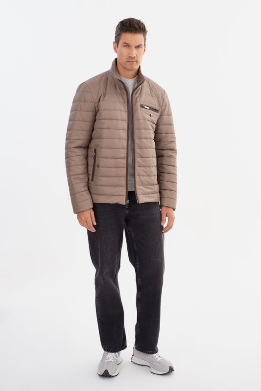 IOWA Puffer Jacket With Leather Trims