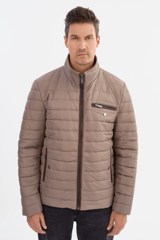 IOWA Puffer Jacket With Leather Trims