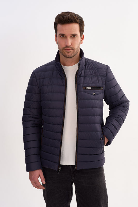 IOWA Puffer Jacket With Leather Trims