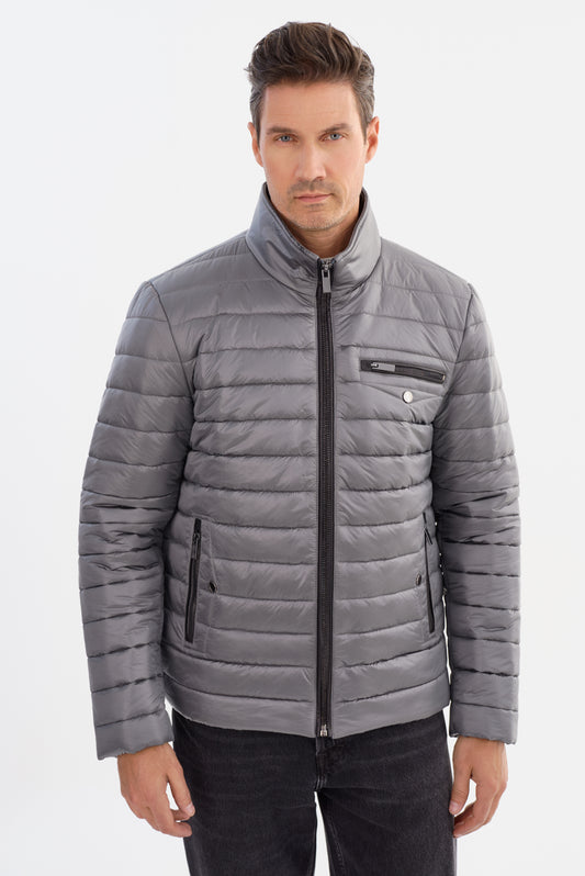 IOWA Puffer Jacket With Leather Trims