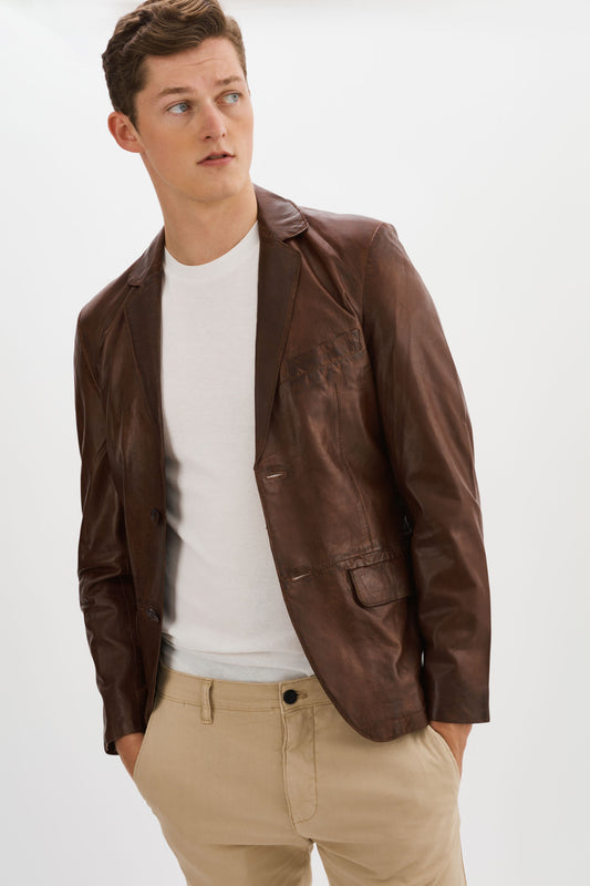 JOSHUA-N Leather Blazer