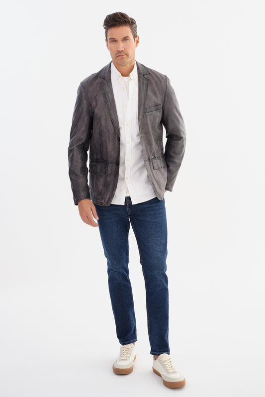 JOSHUA-N Leather Blazer