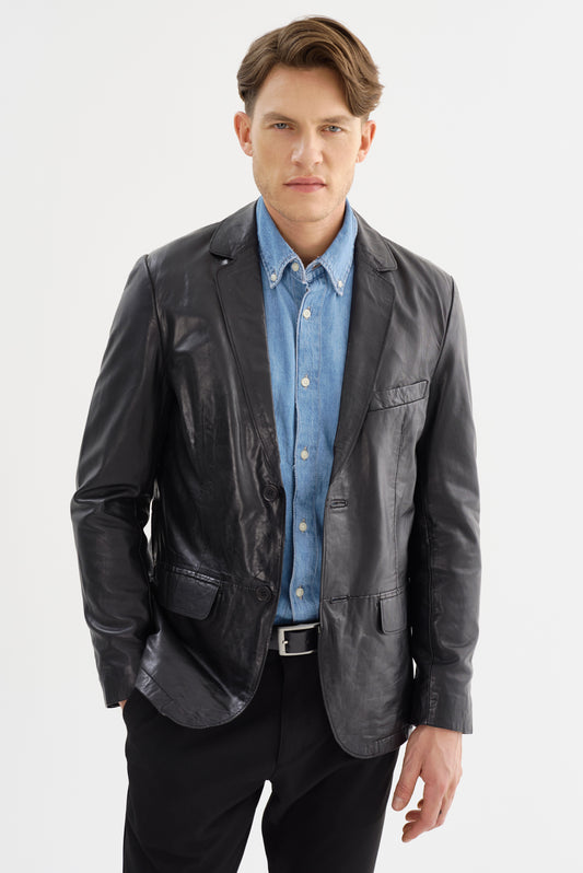 JOSHUA-N Leather Blazer
