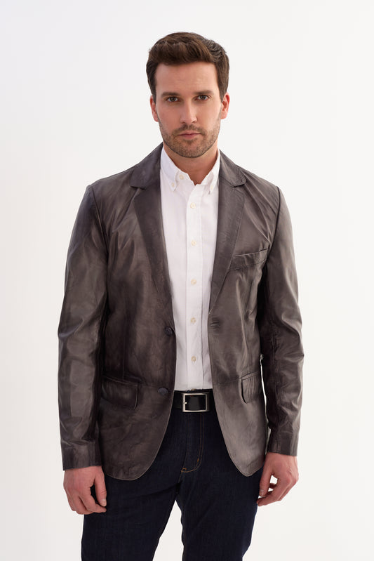 JOSHUA-N Leather Blazer