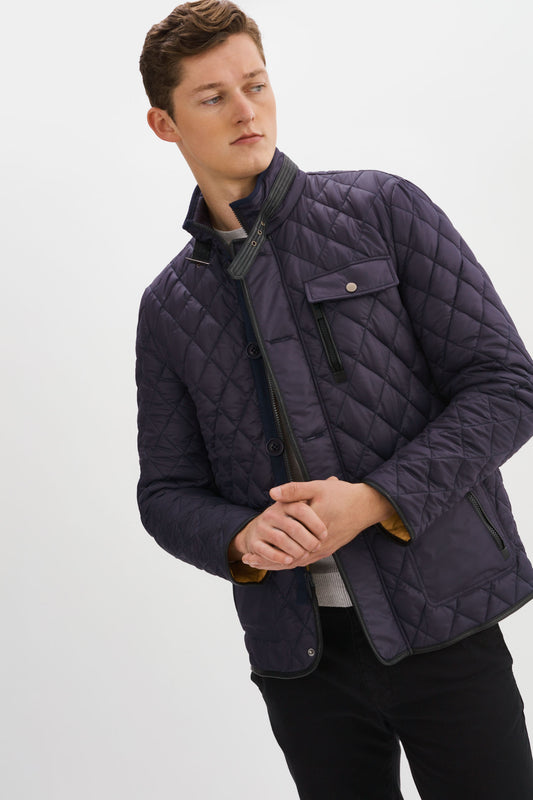 MAJOR Quilted Jacket With Leather Detailing