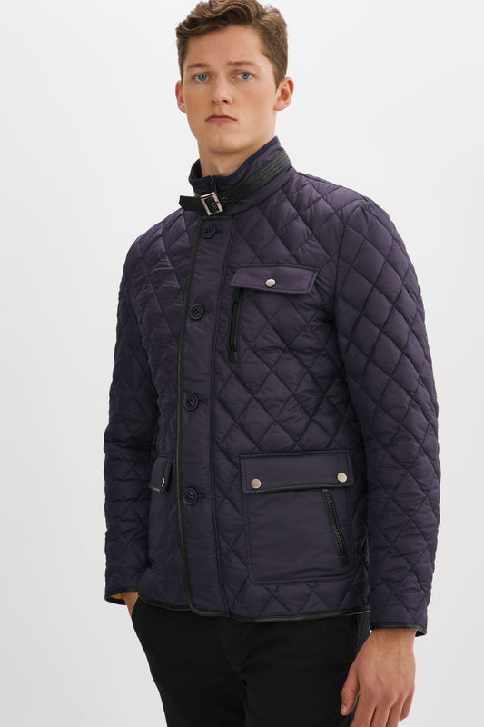 MAJOR Quilted Jacket With Leather Detailing