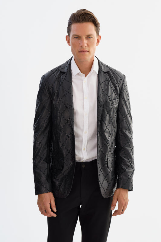 MILES LEATHER BLAZER