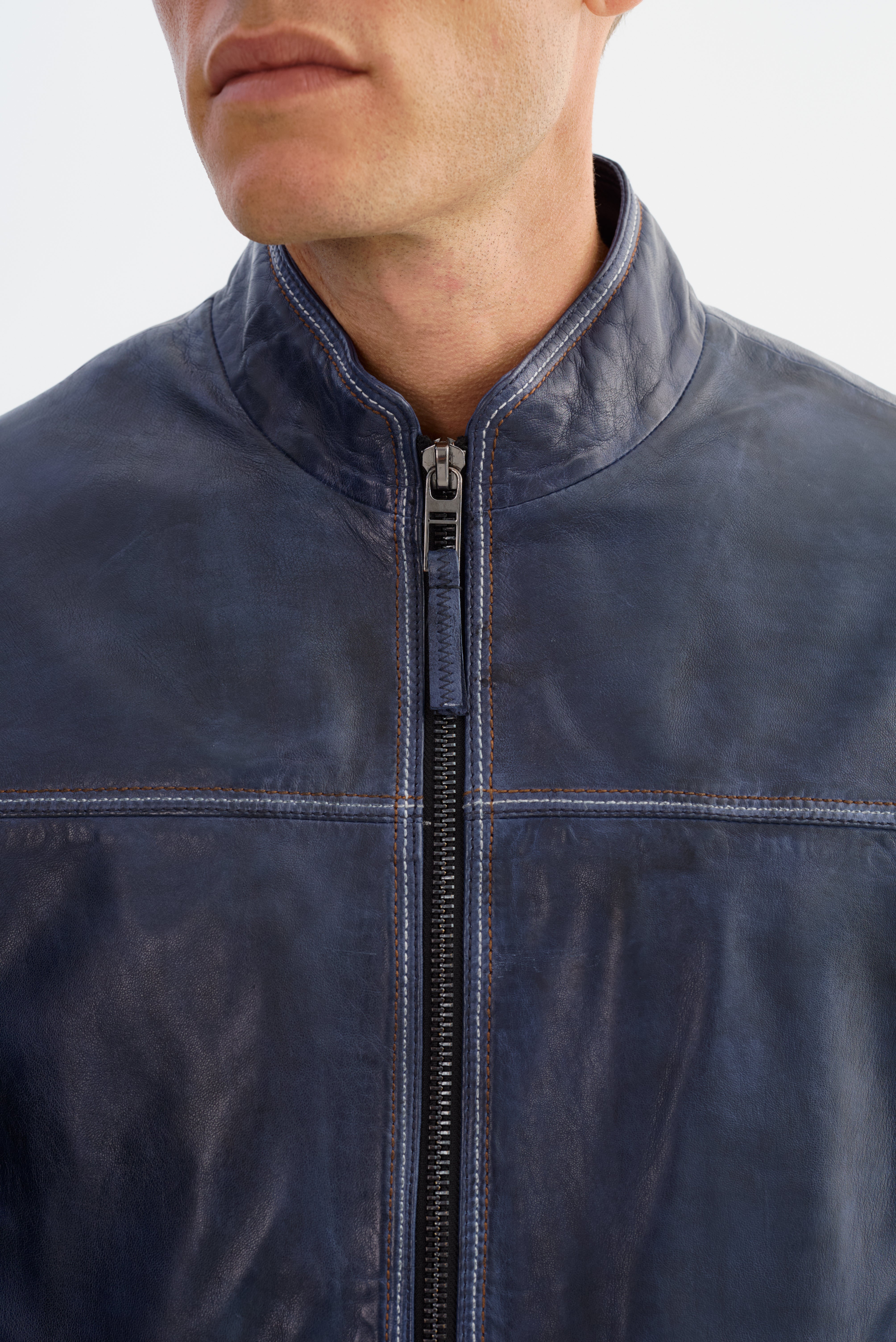 NARDO Leather Bomber Jacket
