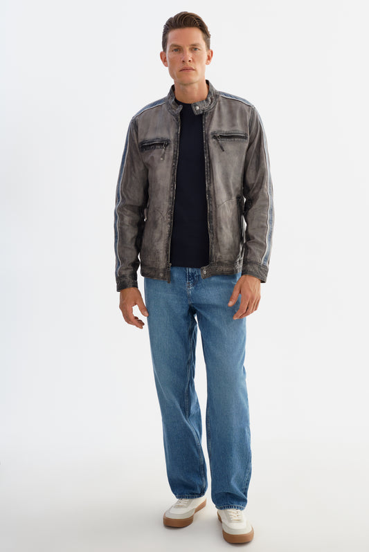 OASIS LEATHER RACER JACKET