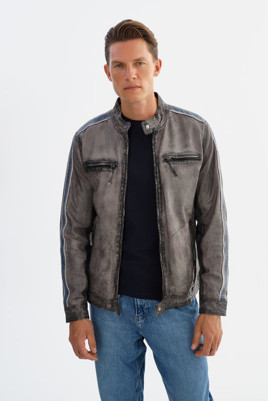 OASIS LEATHER RACER JACKET