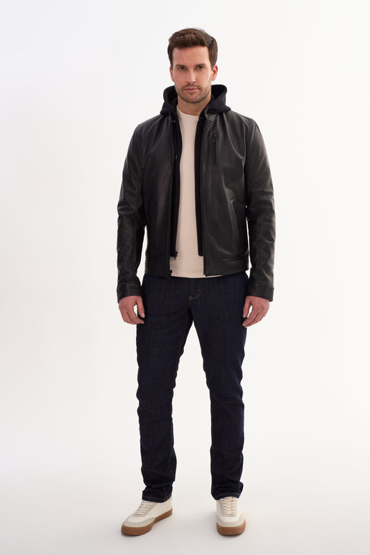 SLAYER | Hooded Leather Jacket