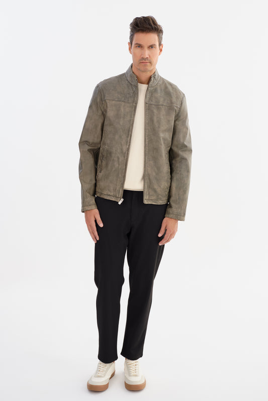 SYLVINO-DW DENIM WASH LEATHER JACKET